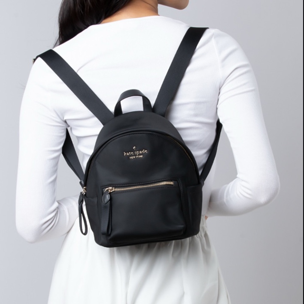 Kate Spade Chelsea Black Nylon Backpack Mini